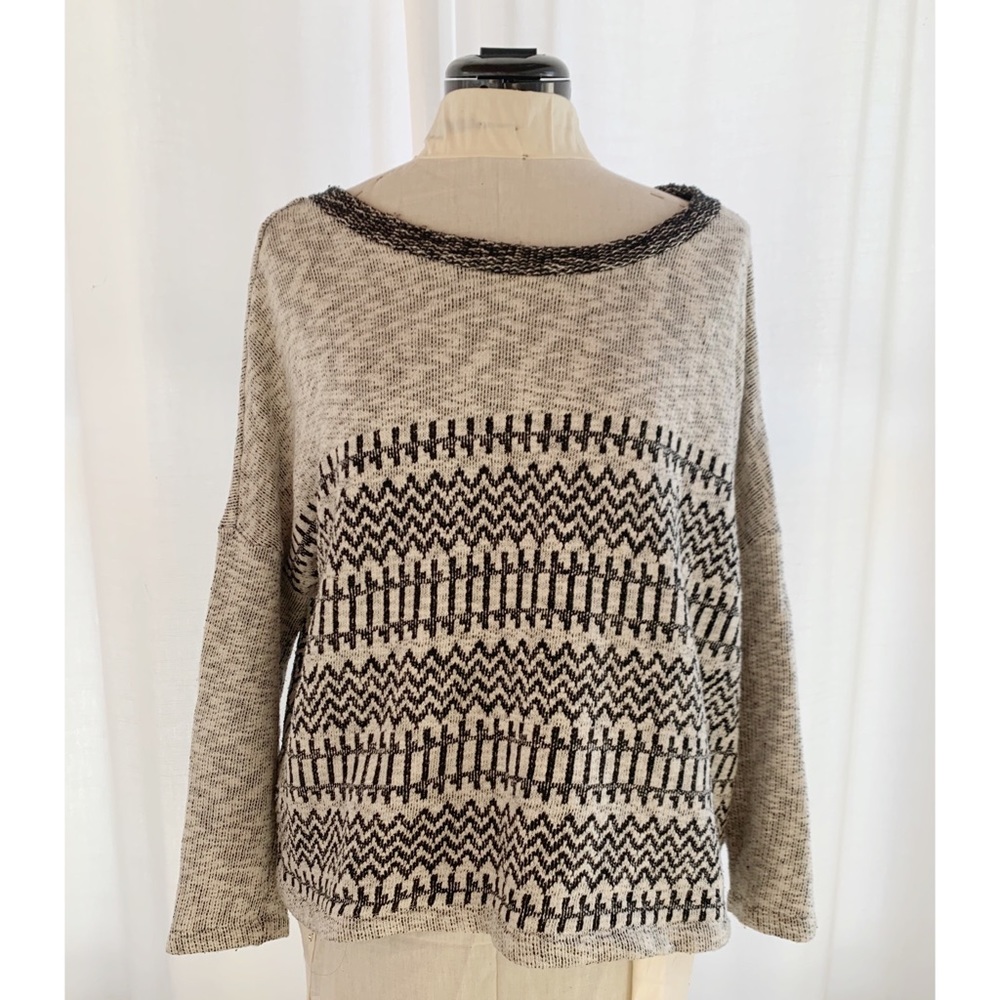 Ecote geo knit sweatshirt sweater